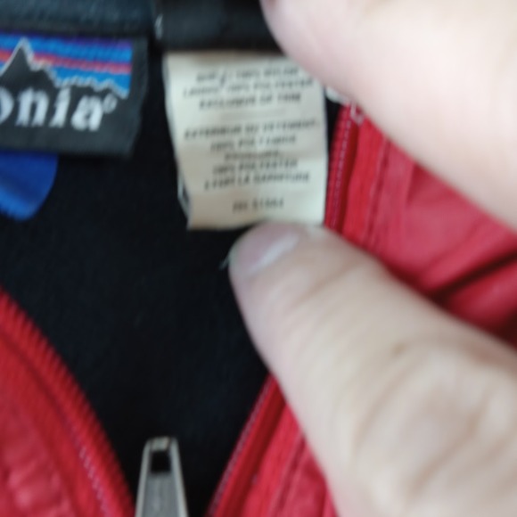 Vtg Patagonia Jacket Mens Large‎ Red Lightweight Windbreaker Nylon Fleece 90s* - Picture 10 of 12